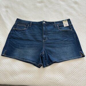 NWT Terra & Sky Women's High Rise Denim Shorts Sz 22W